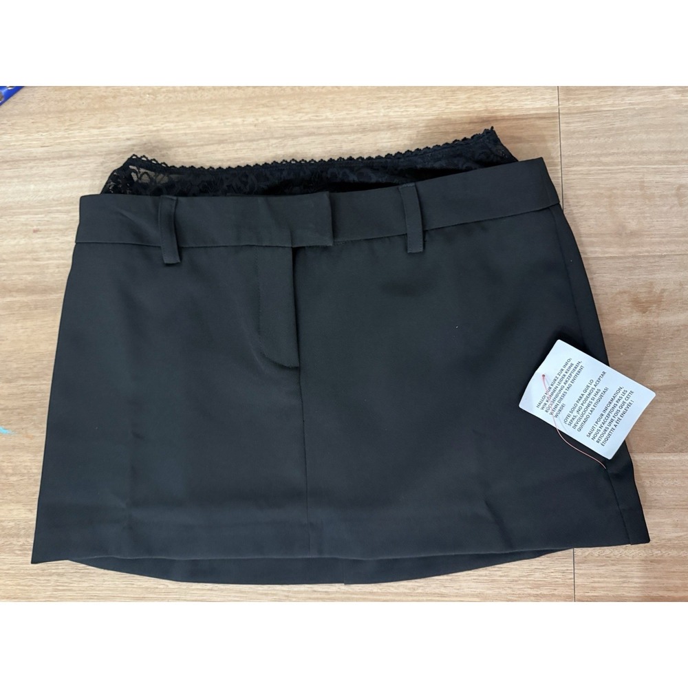 ASOS DESIGN Black Lace Trim Mini Skirt – Size US 0 /‎ UK 4 – NWT